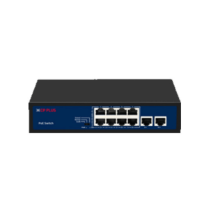 CP PLUS 10 Ports Switch with 8 PoE Ports & 2 Uplink Ports [CP-DNW-HPU8H2-96-V2 ]