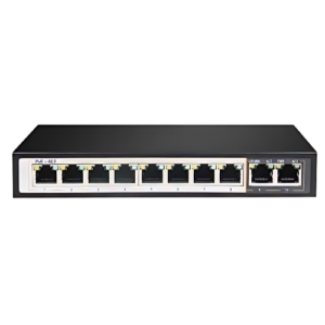 TrueView 52V PoE Switch 8(Giga)+2(SFP) PORT 250M DISTANCE MANAGED SWITCH [ TV-POE-08G2S-200G- 96W-MN ]